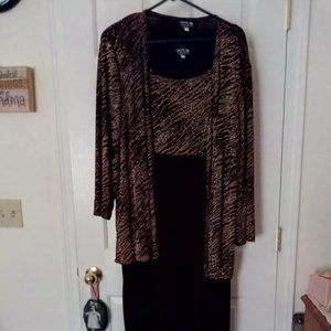 Onyx Nite 2 piece formal velvet gown glitter jacke